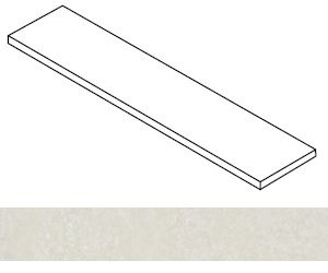 Ступень Rinascente Resin White угловая правая 33x80