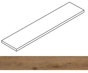 Ступень Wine Oak Brunello угловая левая 33x160