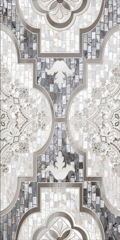 Декор Венеция Вставка D серая 30x60