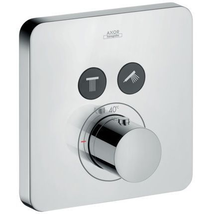 Axor ShowerSelect S смеситель для душа встраиваемый на 2 потребителя, термостатический, внешняя часть 36707000 фото 1