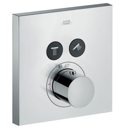 Axor ShowerSelect смеситель для душа встраиваемый на 2 потребителя, термостатический, внешняя часть 36715000 фото 1
