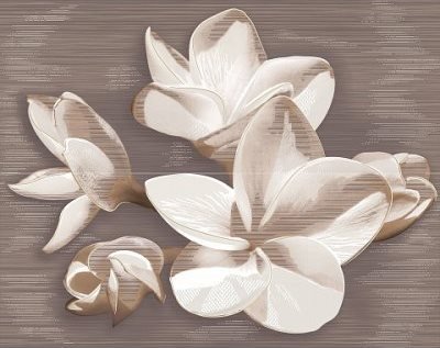 Панно Amati Plumeria Alba из 2-х плиток 40,2x50,5
