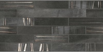 Декор Синай кирпичи черный 30x60