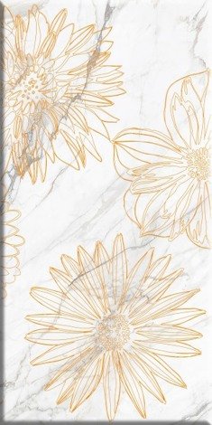Декор Briere белый Flower 1 30x60