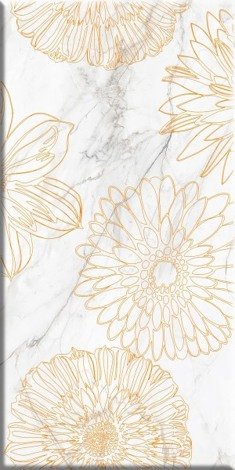Декор Briere белый Flower 2 30x60