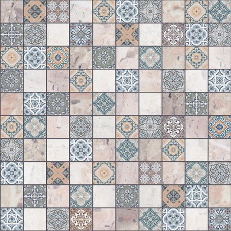 Плитка Терраццо G синий 29,3x29,3