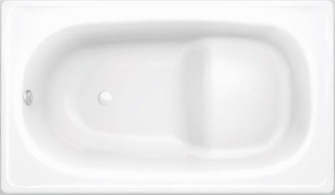BLB Europa Mini 105x70 ванна стальная, без ножек, с сиденьем, белая фото 1