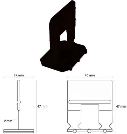 Основа для укладки плитки Levelling Spacer 2mm (100 шт)