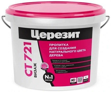 Visage СТ 721 Декоративная пропитка, придающая цвет натурального дерева, база фото 1