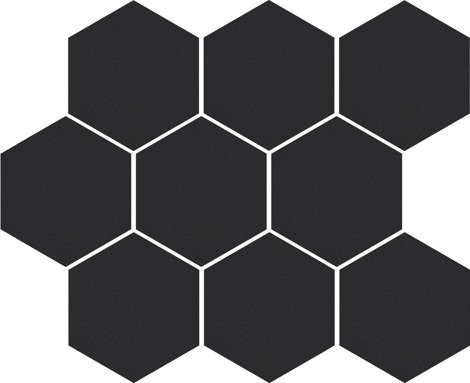 Декор Cambia black lappato Heksagon 27,53x33,4