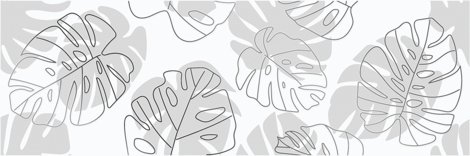 Декор Glory Leaves Листья белый 25x75