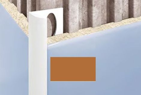 Профиль технический Внешний 7 мм, светло-коричневый 0,7x250