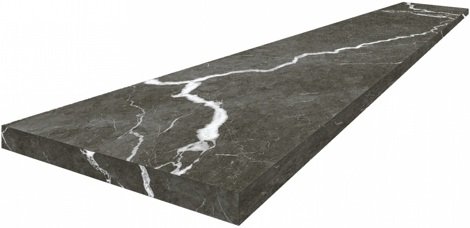 Ступень Микеланджело Дарк угловая левая 33x120