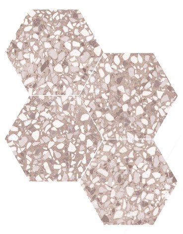 Керамогранит SIX Terazzo Rose 23x27