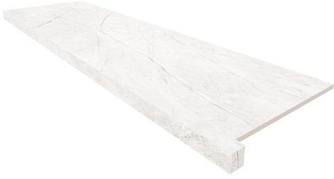 Подоконник Nolana NL 00 Неполированный угловой с боковым выступом (правый) 33x120