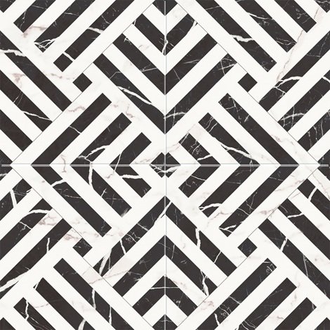 Керамогранит Apollon Charcoal Black Pre-cut Mat 45x45 фото 1