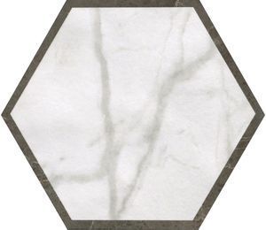 Керамогранит Roma Deco Calacatta Imperiale Esagono 21,6x25