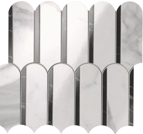Мозаика Roma Gold Carrara Sup/Nero Elegante Mosaico Archs