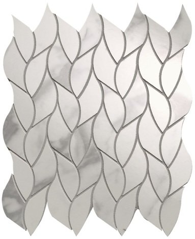 Мозаика Roma Gold Carrara Superiore Leaves Mosaico Brillante