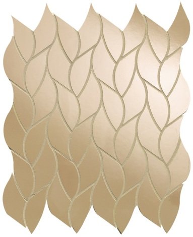 Мозаика Roma Gold Onice Miele Leaves Mosaico Brillante