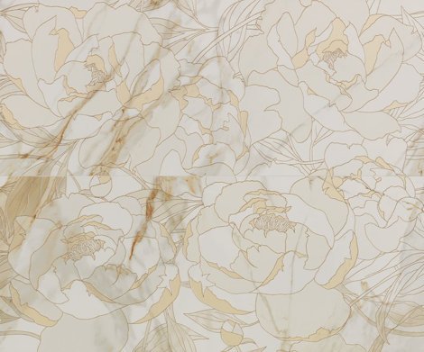 Панно Roma Gold Rose Calacatta Oro Inserto Mix 2 100x120
