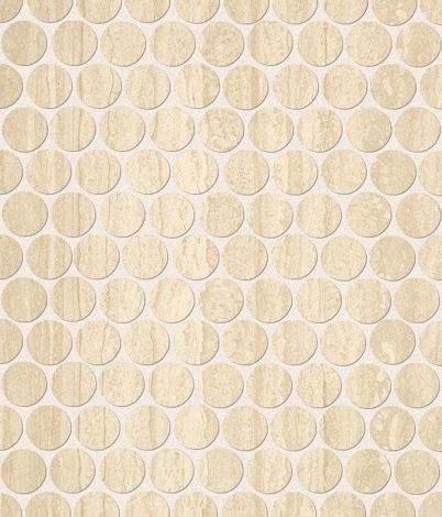 Мозаика Roma Travertino Round Mosaico