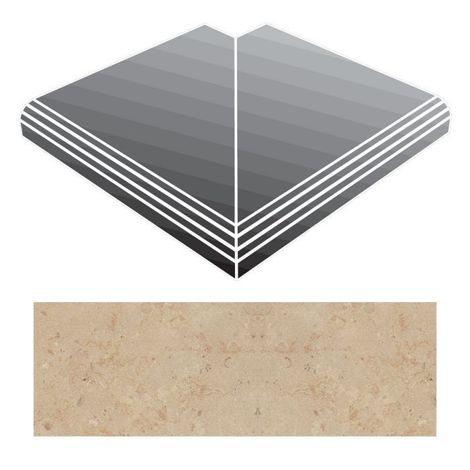 Ступень Stonbeige 4.0 Angolo Esterno Gradino 33x40