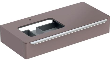Geberit MyDay 115х54,5 Тумба под раковину 60 см, какао с молоком, раковина слева фото 1