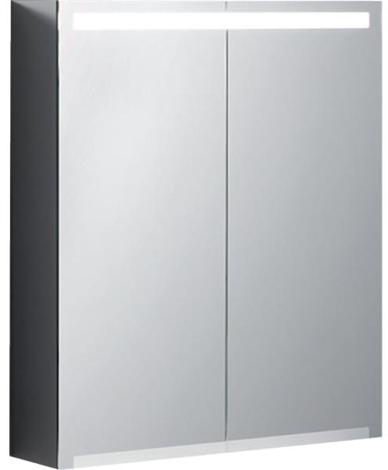 Geberit Option 60х70 Зеркало-шкафчик двухдверный c подсветкой фото 1
