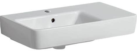 Geberit Renova Compact 65х37 Раковина подвесная/встраиваемая с отверстием под смеситель, чаша слева фото 1