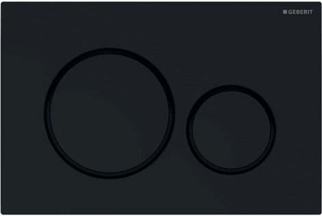 Geberit Sigma 20 Двойная кнопка слива (черный, декоративные кольца черный матовый)