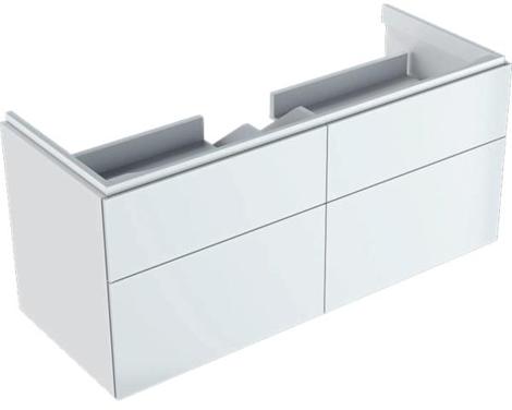 Geberit Xeno-2 Тумба под раковину 120 см, с четырьмя выдвижными ящиками, белый глянцевый фото 1