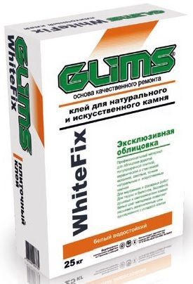 Клей WhiteFix плиточный на основе белого цемента 25 кг