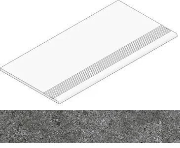 Ступень Granito Anthracite/Антрацит матовый 29,4x60