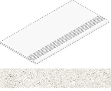 Ступень Granito White/Белый матовый 29,4x60