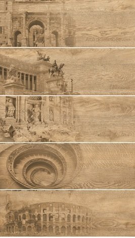 Декор Italian Wood Honey/Медовый Структурированный 20x60