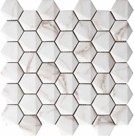 Мозаика Hexagonal Calacata
