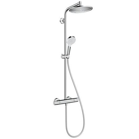 Hansgrohe Crometta S Showerpipe 240 1jet душевой гарнитур термостатический, настенный с ручным и верхним душем 27267000 фото 1