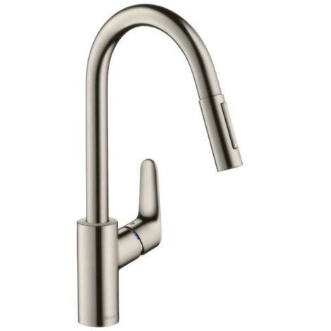 Hansgrohe Focus смеситель для кухни с выдвижным изливом 31815800/Сталь фото 1