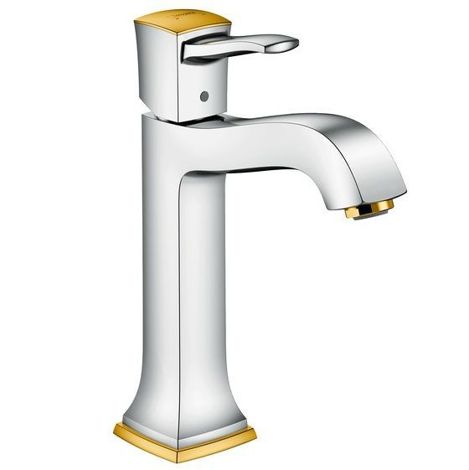 Hansgrohe Metropol Classic Смеситель для раковины, однорычажный , с донным клапаном, хром/золото 31302090 фото 1