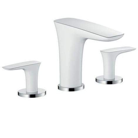 Hansgrohe PuraVida Смеситель для раковины на 3 отверстия/Белый 15063000 фото 1