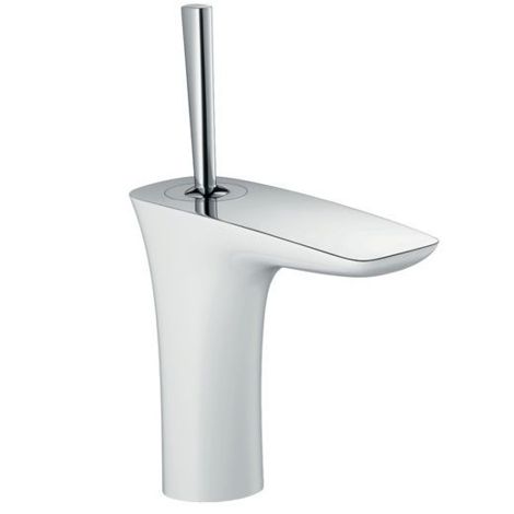 Hansgrohe PuraVida Смеситель для раковины, однорычажный, с донным клапаном/Белый 15070400 фото 1
