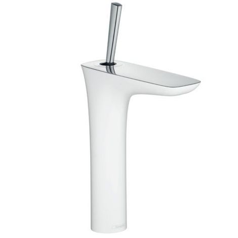 Hansgrohe PuraVida Смеситель для раковины высокий, однорычажный, с донным клапаном/Белый 15081400 фото 1