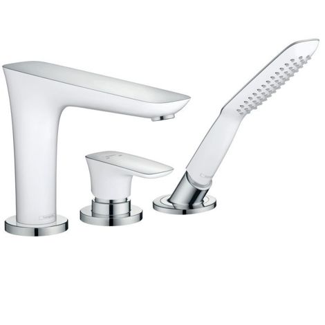 Hansgrohe PuraVida смеситель на борт ванны на 3 отверстия/белый 15432400 фото 1
