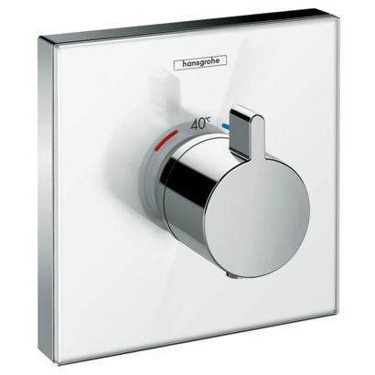 Hansgrohe ShowerSelect Glass Highflow смеситель для душа встраиваемый, термостатический, внешняя часть, стекло/Белый 15734400 фото 1