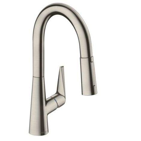 Hansgrohe Talis S160 смеситель для кухни с выдвижным изливом 72815800/Сталь фото 1