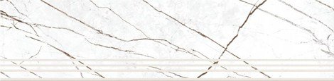 Ступень Сандра белый насечки MR 30x120