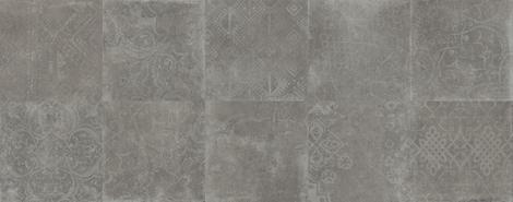 Декор Icone Bleu Tapis Gris 80x80