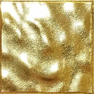 Мозаика Gold формованное желтое гофрированное золото 1х1