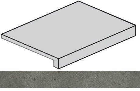 Ступень Avantgarde Black угловая правая 33x120